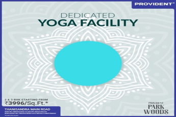 Provident Parkwoods has a dedicated yoga facility so you can unwind anytime